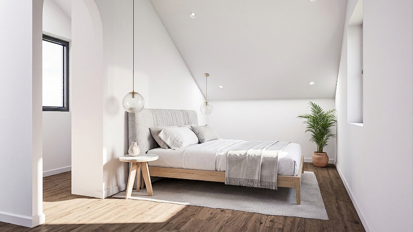 Suite parentale lumineuse sous les combles